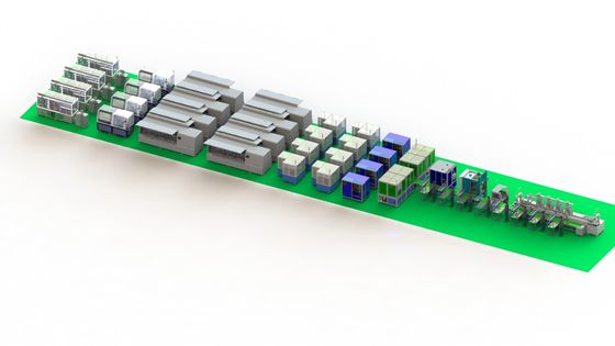 Alta linea di produzione delle batterie di automazione con alte produttività e durevolezza