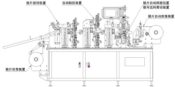 Pezzo di palo della batteria che forma i pezzi a macchina dell'elettrodo della batteria della saldatura automatica