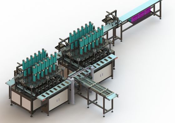 15PPM litio Ion Battery Assembly Line, pressa di stampaggio fredda calda della doppia stazione